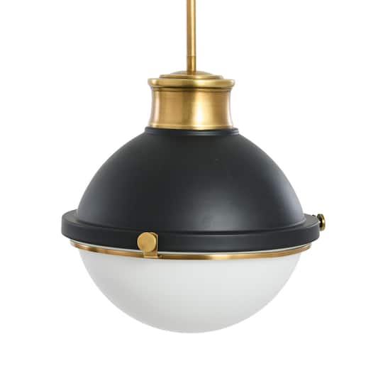 Robert Stevenson Lighting Cameron Two-Tone Metal &#x26; Frosted Glass Ceiling Light
